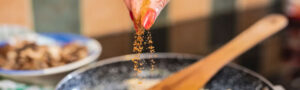 adding spices